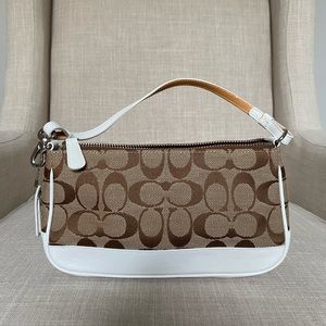 Rarely used white Coach handbag